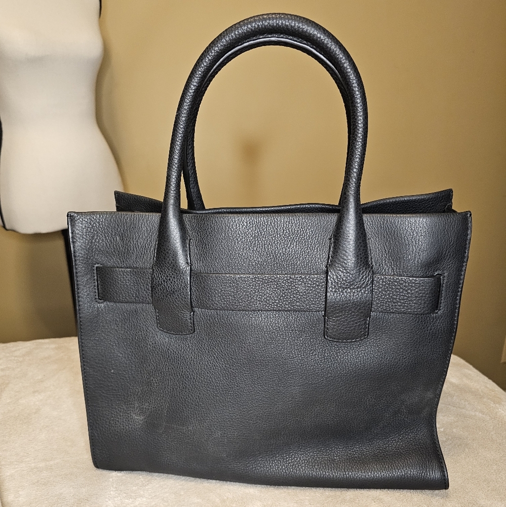 Tory Burch Gemini Black Pebbled leather medium Tote - Picture 10 of 14